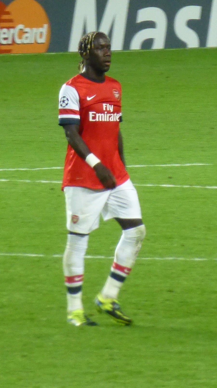 Bacary Sagna in Arsenal kit, Champions League play-off v Fenerbahçe, August 2013