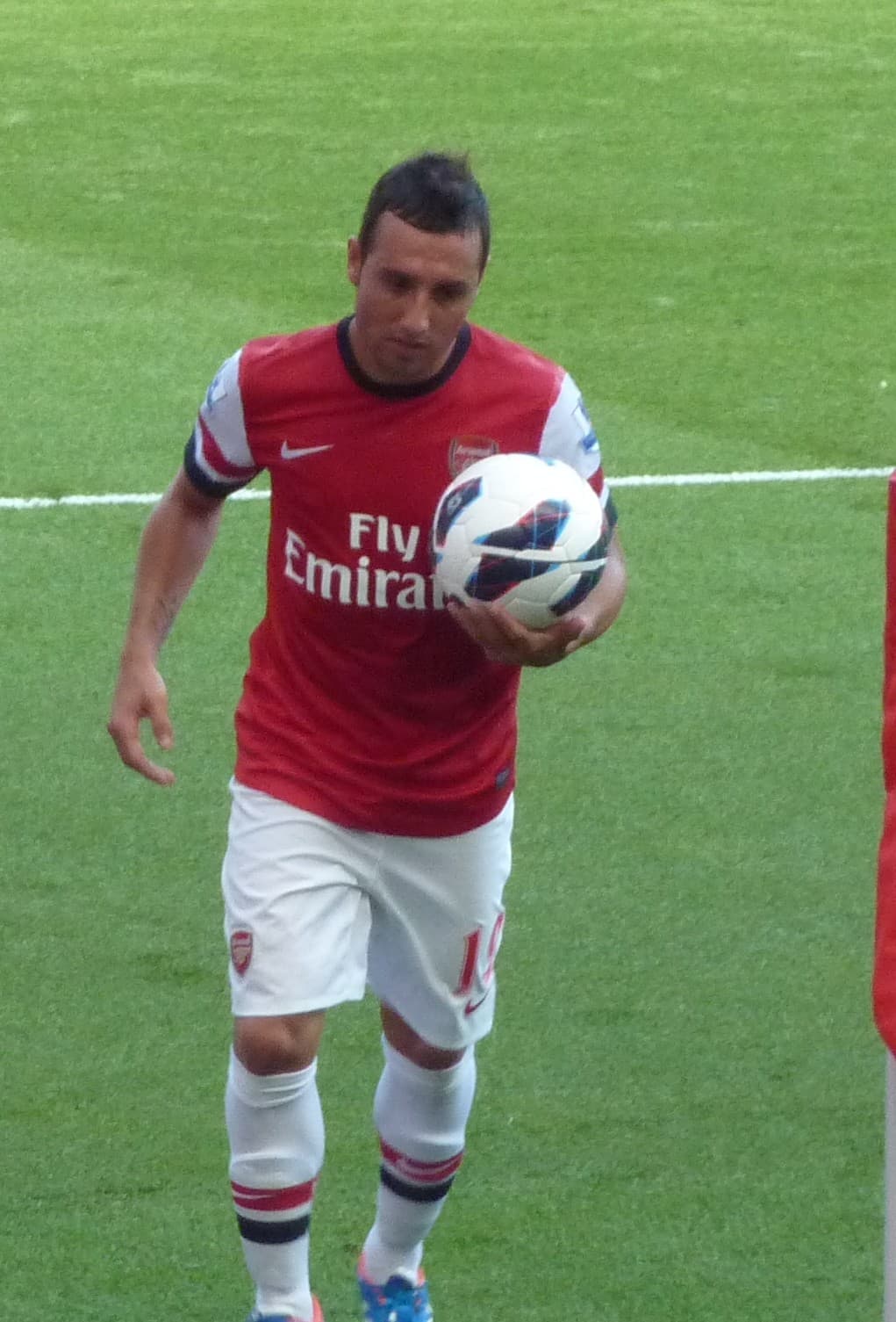 Santi Cazorla in Arsenal kit during a match against Sunderland, August 2012